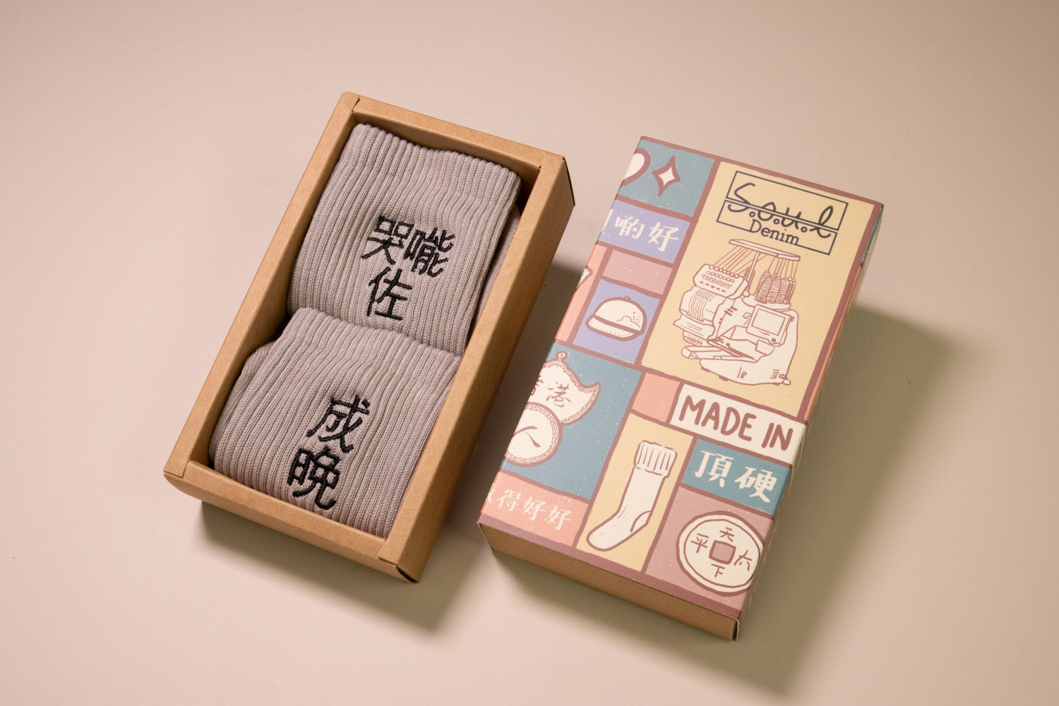 哭𠹌佐 成晚｜刺繡襪