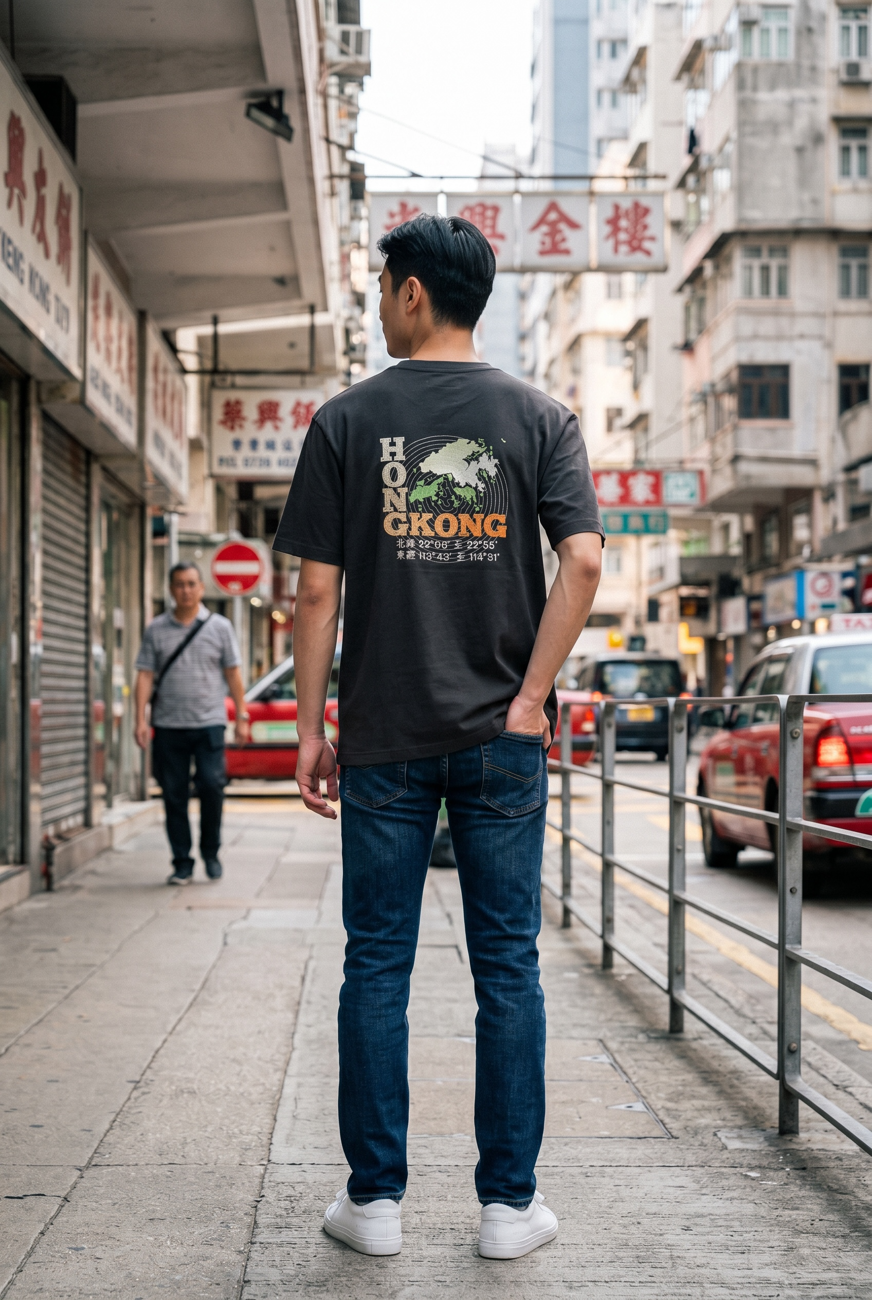 香港地圖(經緯度)｜220G全棉 T恤