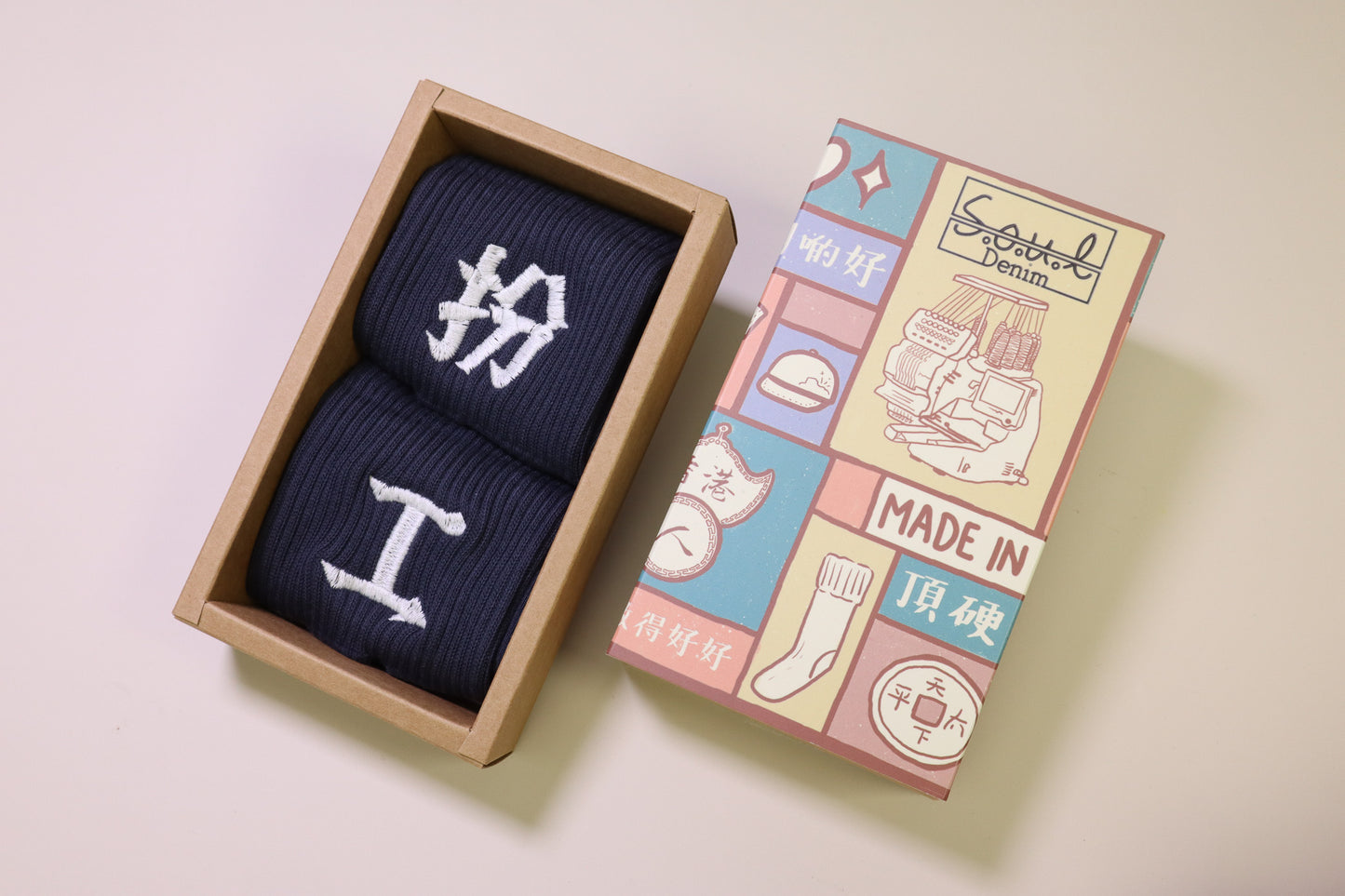扮工｜長筒刺繡襪(多款)