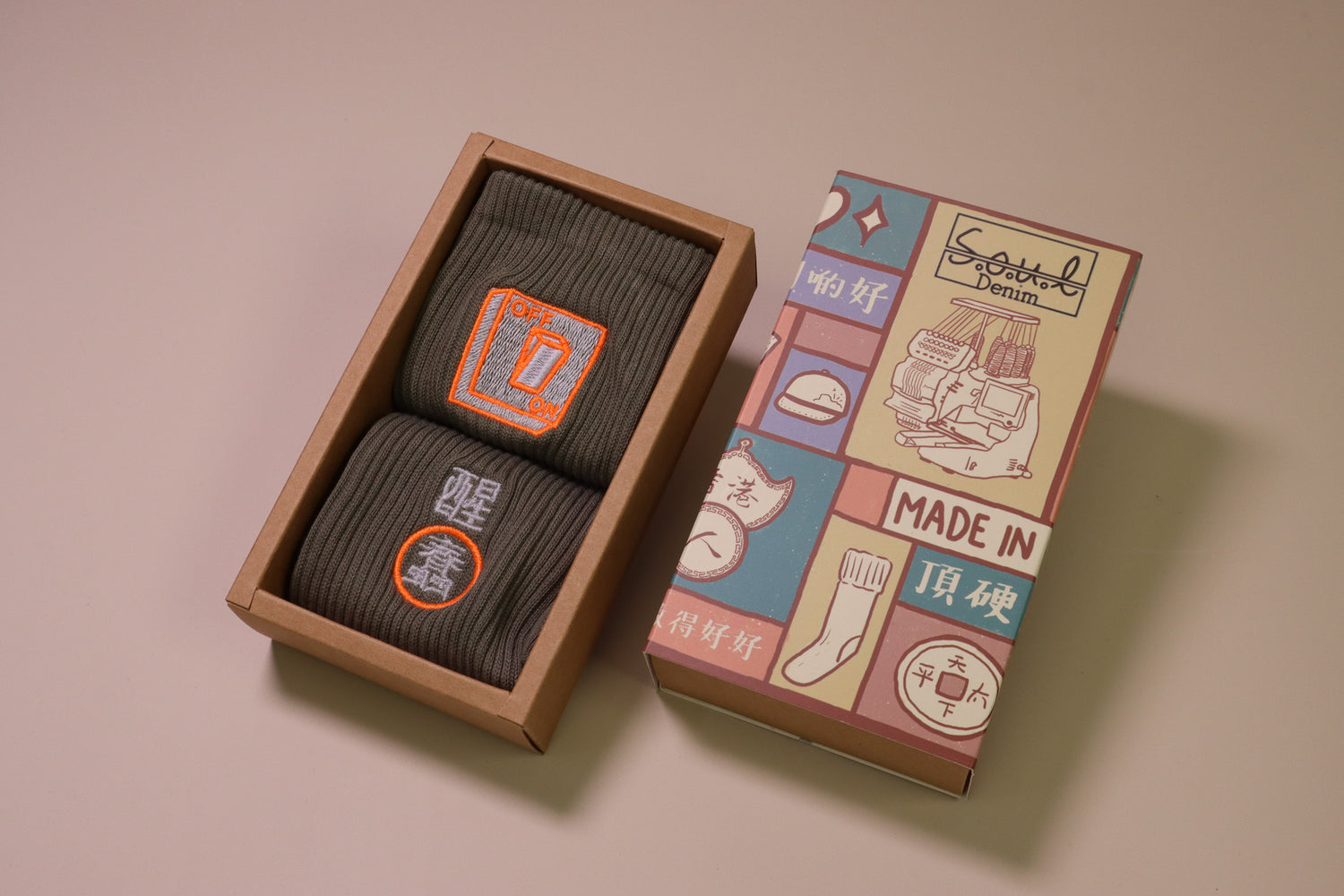 OFF ON 醒蠢｜刺繡襪